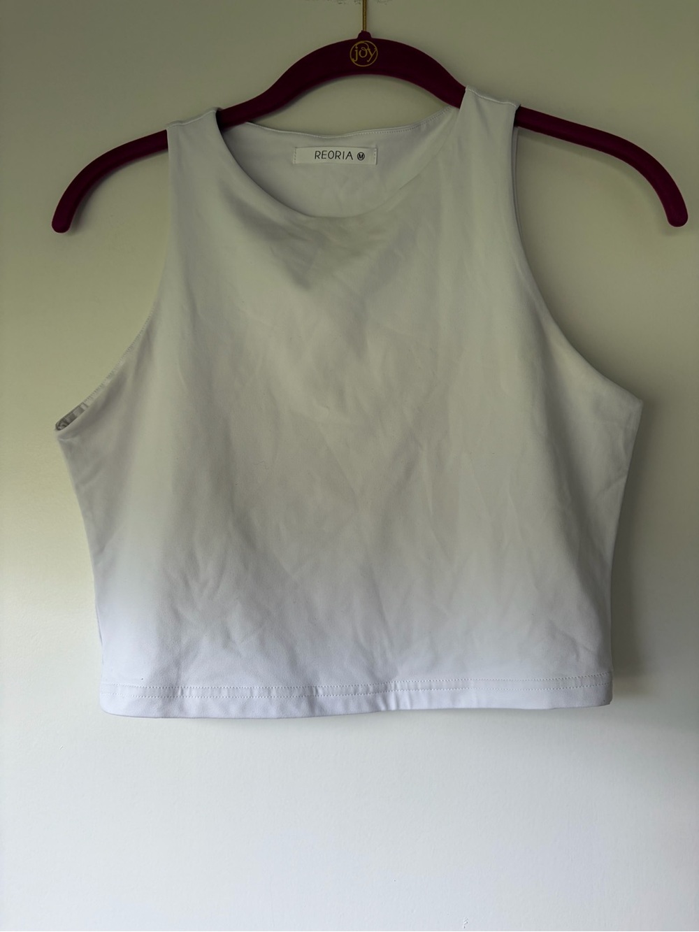 REORIA Sleeveless Halter Neck Tank Crop Too - Size M